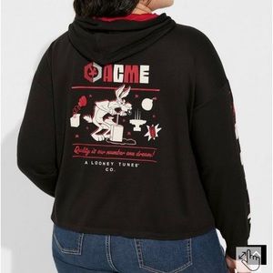 Torrid Warner Bros Looney Tunes Acme Cropped Hoodie Size 1X